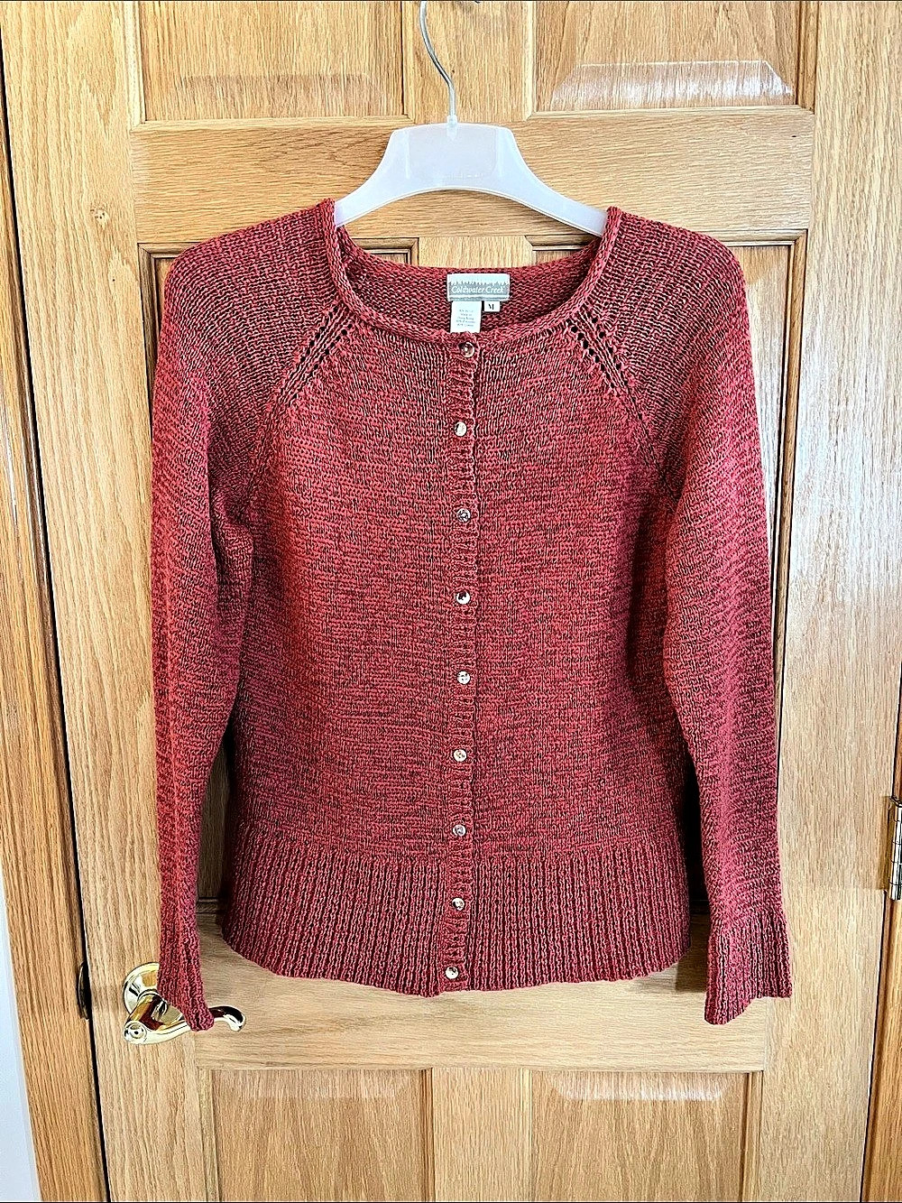 Coldwater Creek Women's Rust Colored Knit Cardigan Size Medium